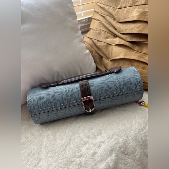 Handbags - Travel jewelry box leather Cylindrical With Mirror